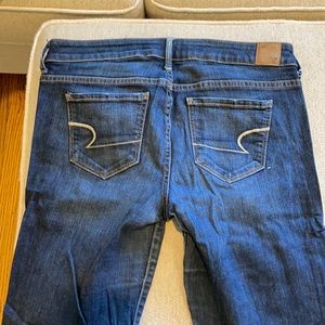 AE skinny blue jeans size 10 long